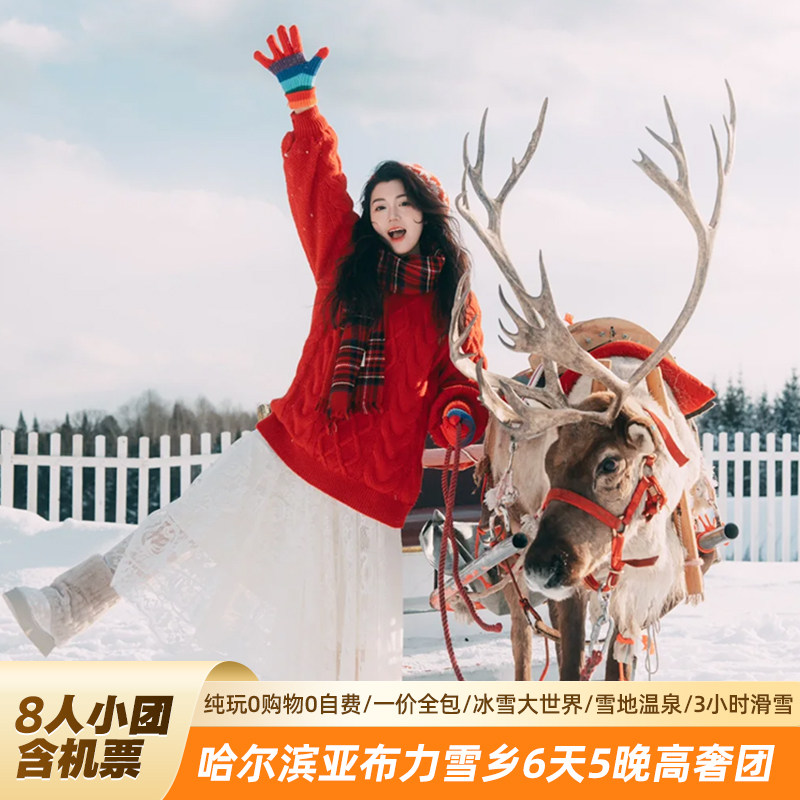 【8人小团】哈尔滨旅游雪乡纯玩6天5晚游+0购物0自费+泡温泉 - 定制游预订