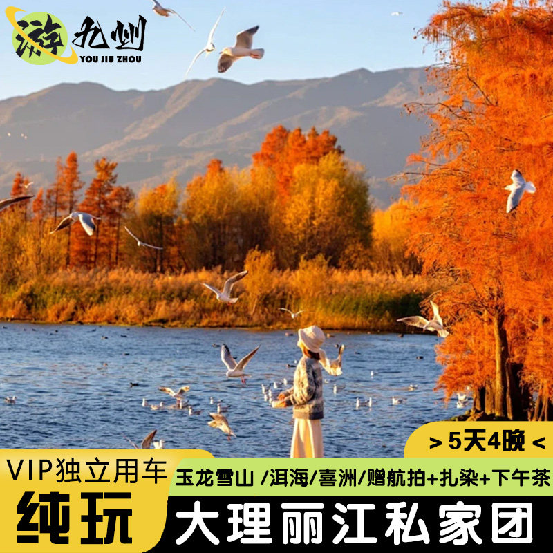 双飞含机票 |云南旅游5天4晚纯玩大理丽江玉龙雪山洱海古城私家团 - 定制游预订