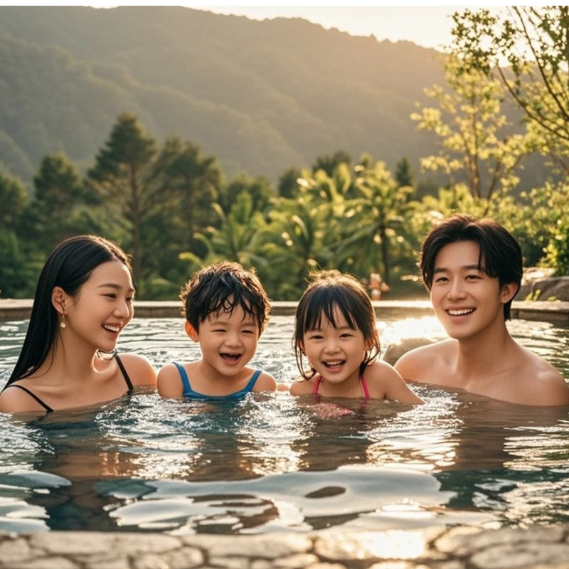 【家庭游】莫干山隐花坞·温泉度假民宿3天2晚含早餐+住家庭房+莫干山门票+温汤泡池