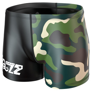 Flying fish Future men's swimming trunks flat corner swimming trunks anti -embarrassing adult fast dry loose large size hot spring camouflage swimsuit
