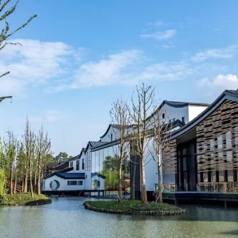 嘉兴乌镇西栅 乌村稻舍乡村酒店1晚 2大1小套餐 悦享大床房