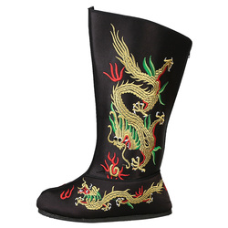 Drama Opera Face-changing Boots Emperor Dragon Boots Men's Official Boots Flat-soled Square High-top Film And Television Costume Shoes Embroidered Dragon Boots