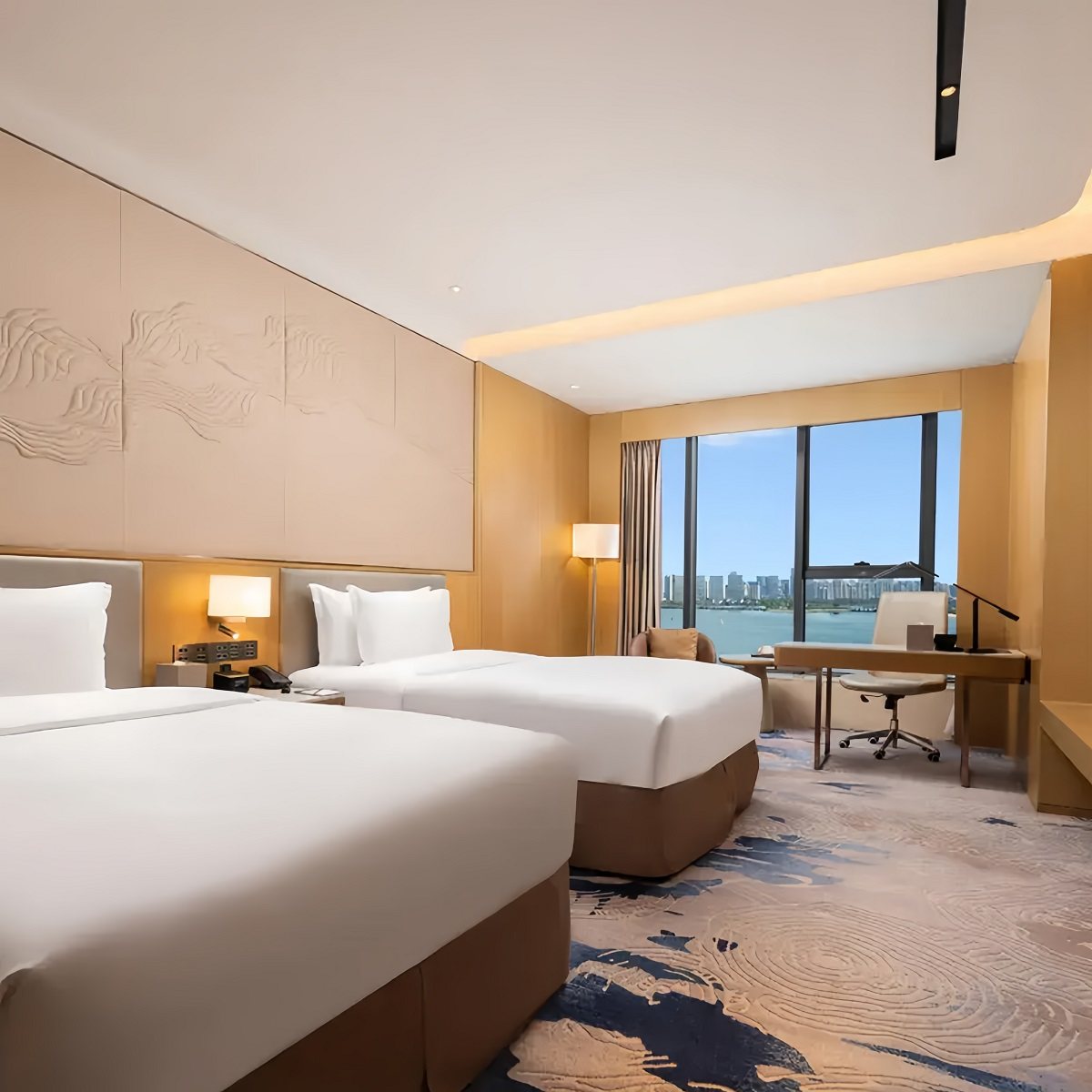 厦门禹洲温德姆至尊豪廷大酒店 (五缘湾店)2天1晚丨豪华海景双床房 双早丨鼓浪屿船票