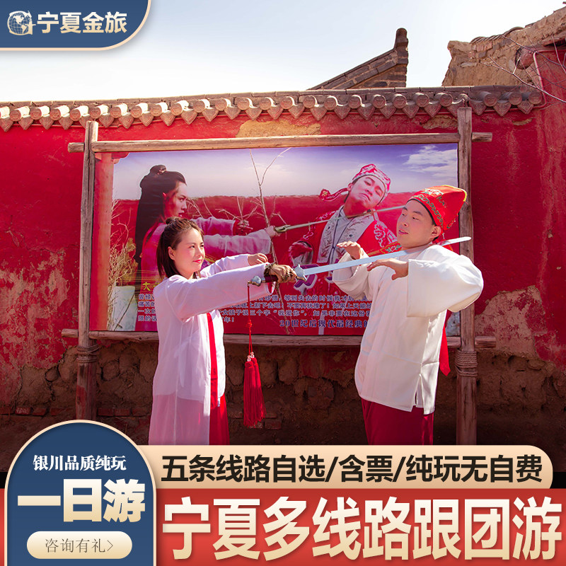 宁夏旅游影视城沙湖沙坡头水洞沟银川腾格里沙漠一日游玩2-6人团 - 定制游预订