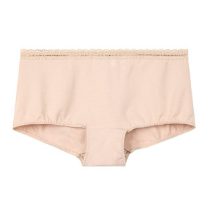 German Ms. Shuya underwear Modal low -waisted briefs, pure colored lace border high -waisted flat -corner pants collection
