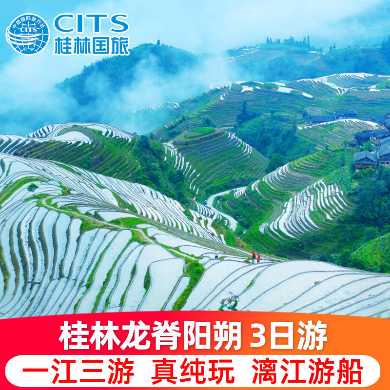 2-8人团 桂林旅游3天2晚龙脊梯田漓江冠岩阳朔遇龙河纯玩三日跟团 - 定制游预订