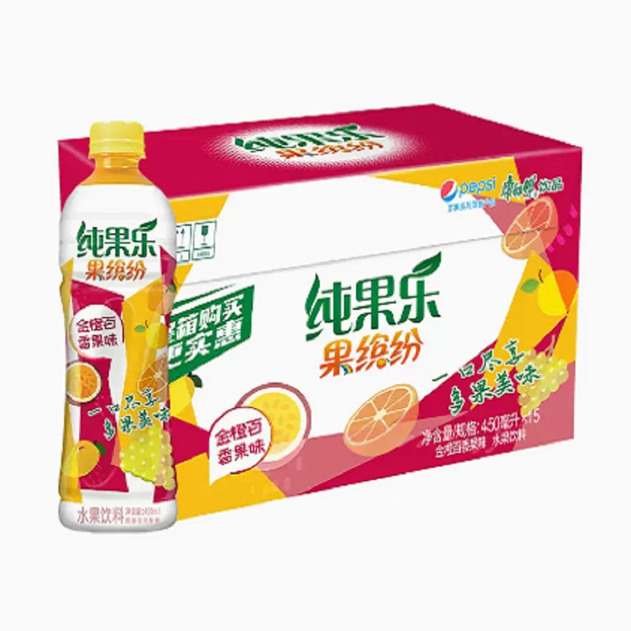 纯果乐果缤纷阳光橙水果饮料450ml*15瓶/箱