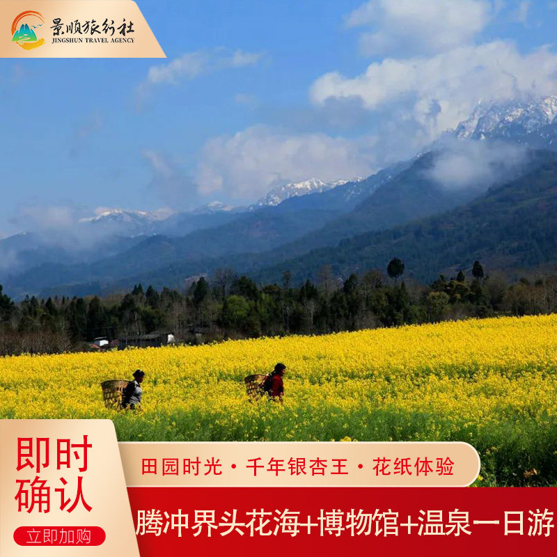 暖冬出游|云南腾冲造纸博物馆花纸体验野温泉银杏王1日游田园时光 - 定制游预订