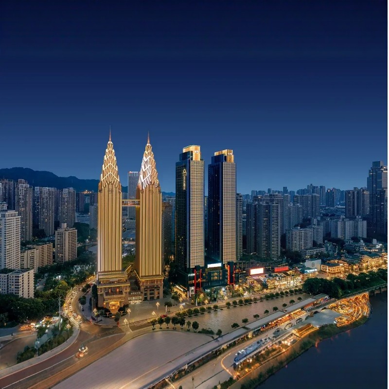 『全景落地窗坐拥一线江景』3天2晚重庆南滨路皇冠国际江景亚朵酒店 | 含动物园门票