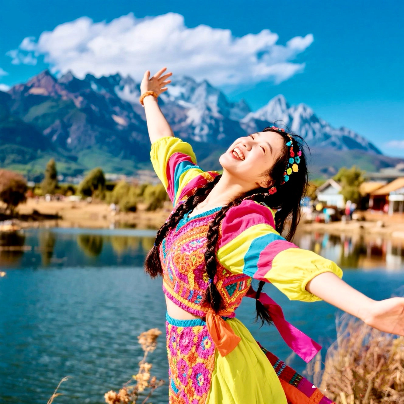 【纯玩9人团】云南旅游6天昆明丽江大理高端四钻温泉酒店含机票