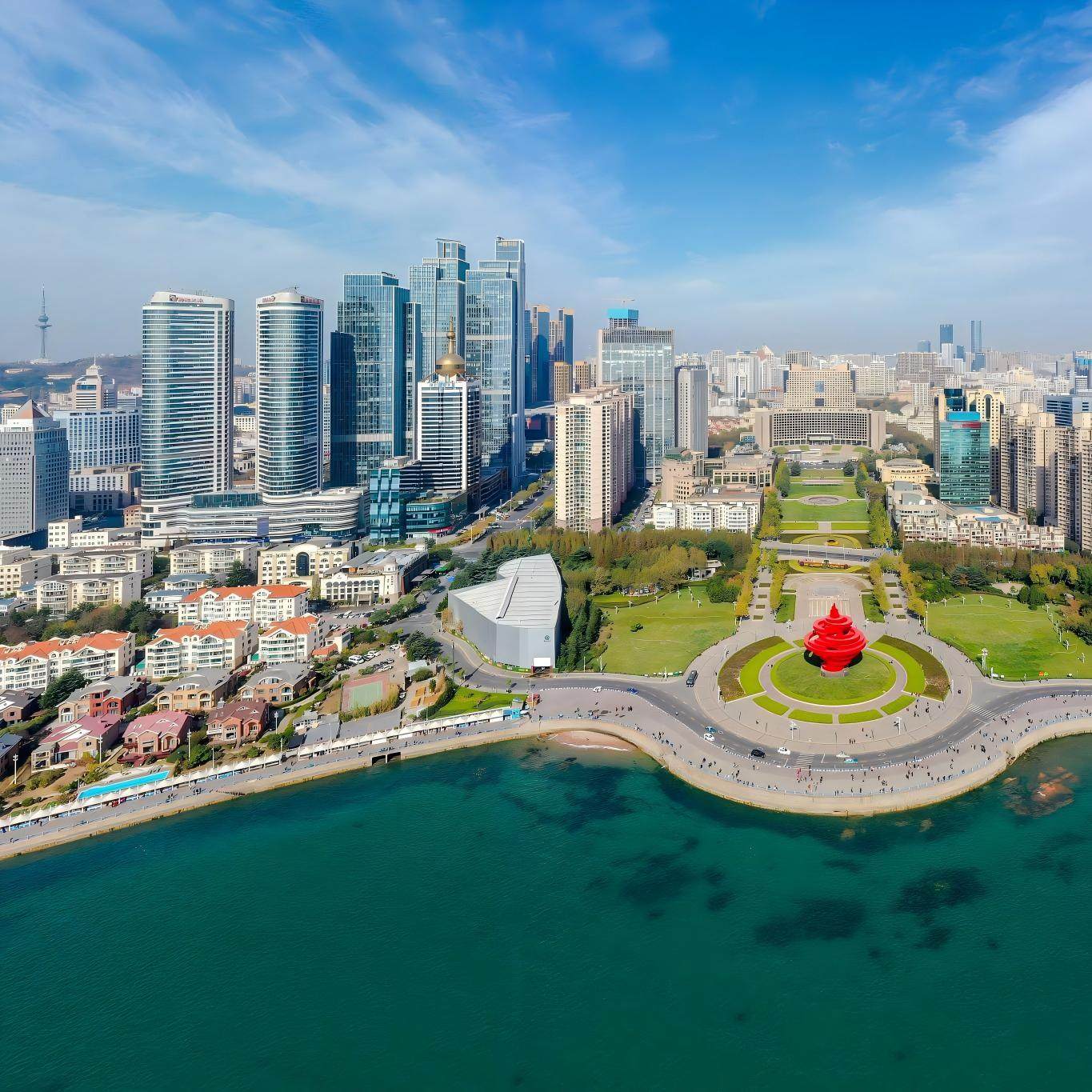 青岛五四广场海景桔子水晶酒店+青岛方特乐园成人票2日1晚