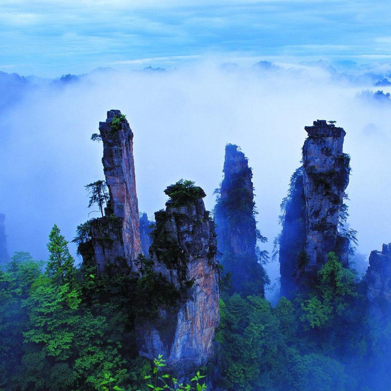 湘西酒景套餐5天4晚张家界凤凰古城国家森林公园天门山三索一梯多程票酒景套餐