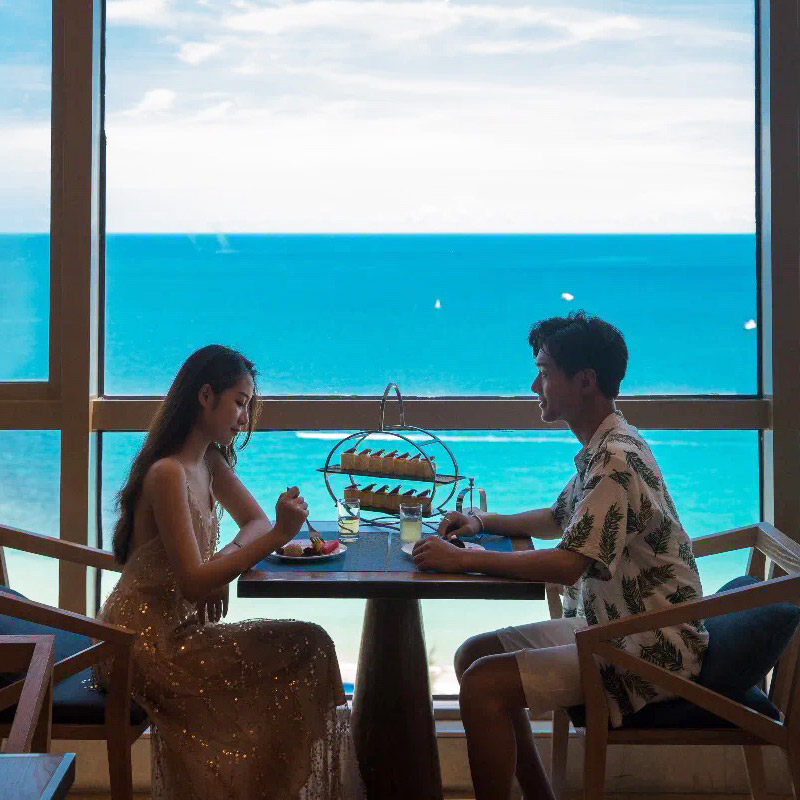 三亚哈曼度假酒店套餐3天2晚大东海一线海景房度假精致下午茶亲子可住三成人家庭房套餐