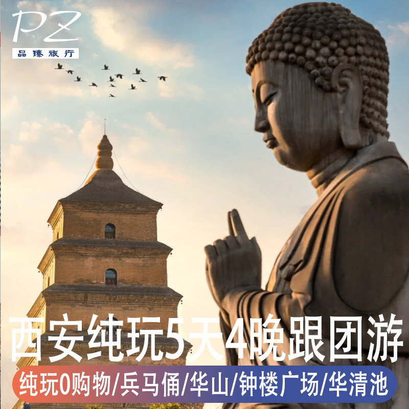 西安纯玩0购物5天4晚 | 华山风景区兵马俑钟楼广场大唐不夜城骊山 - 定制游预订