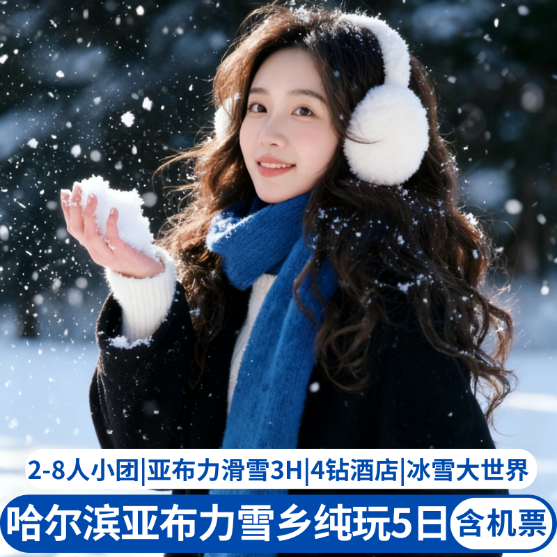 含机票 2-8人纯玩小团哈尔滨雪乡旅游亚布力滑雪5天4晚跟团游 - 定制游预订