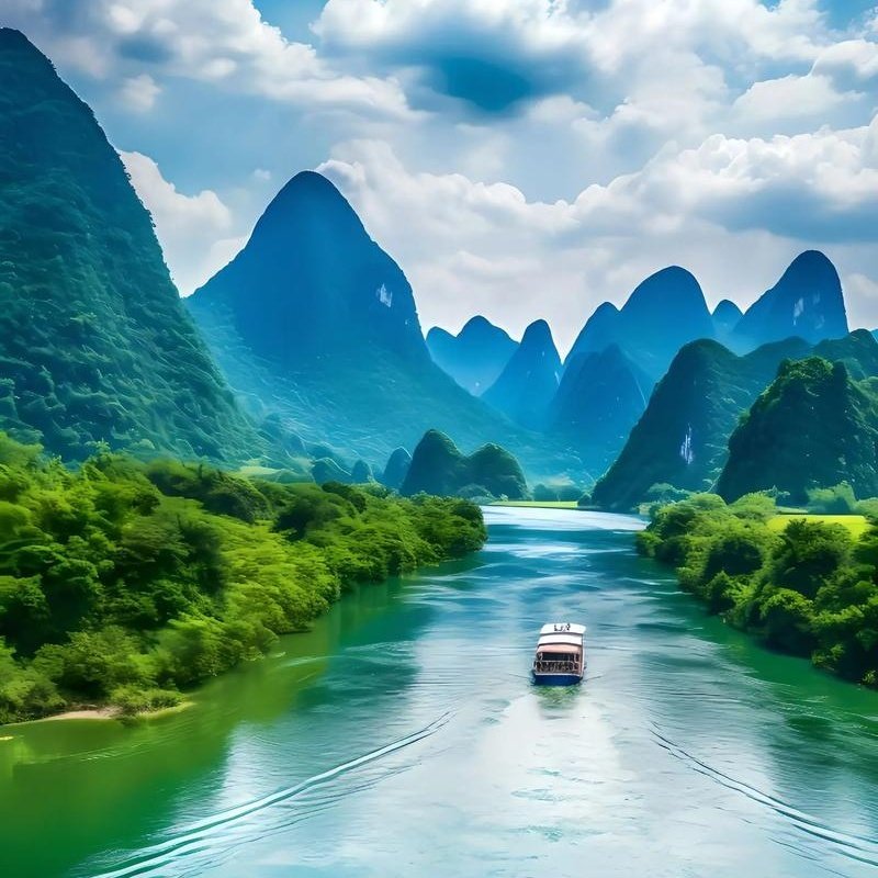 广西旅行丨桂林融创施柏阁酒店2天1晚套餐+自助早餐+漓江风景区三星游船(桂林-阳朔)