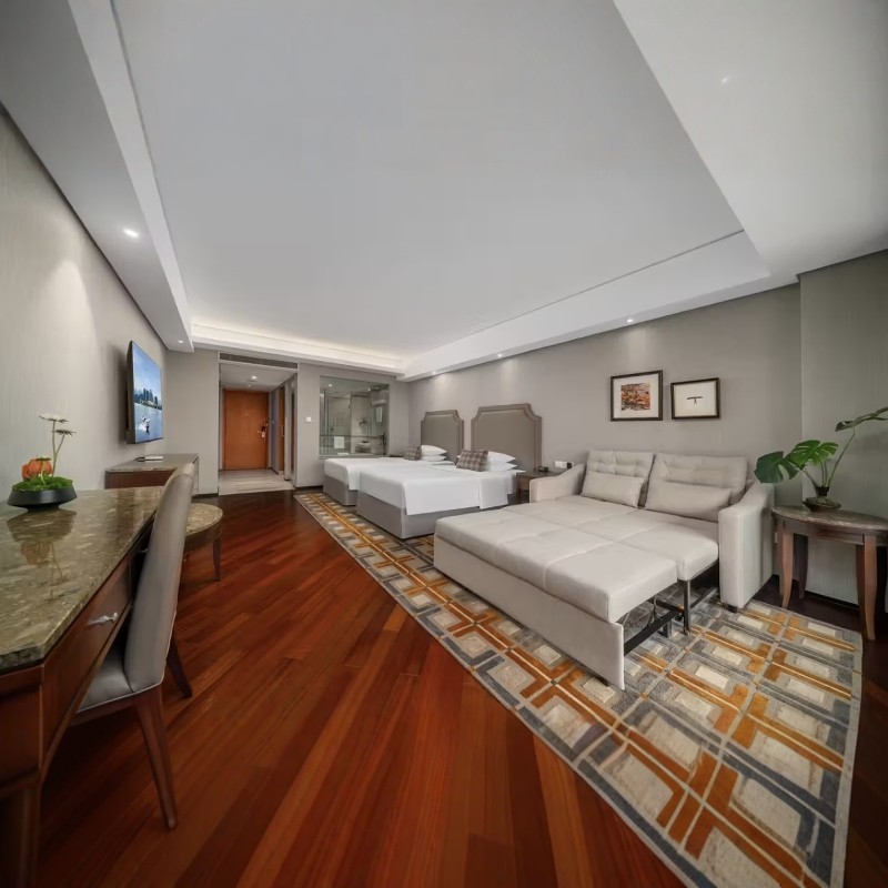 【乐享】千岛湖绿城度假酒店 1号楼湖景标准双床/高层湖景大床房 1间4晚连住