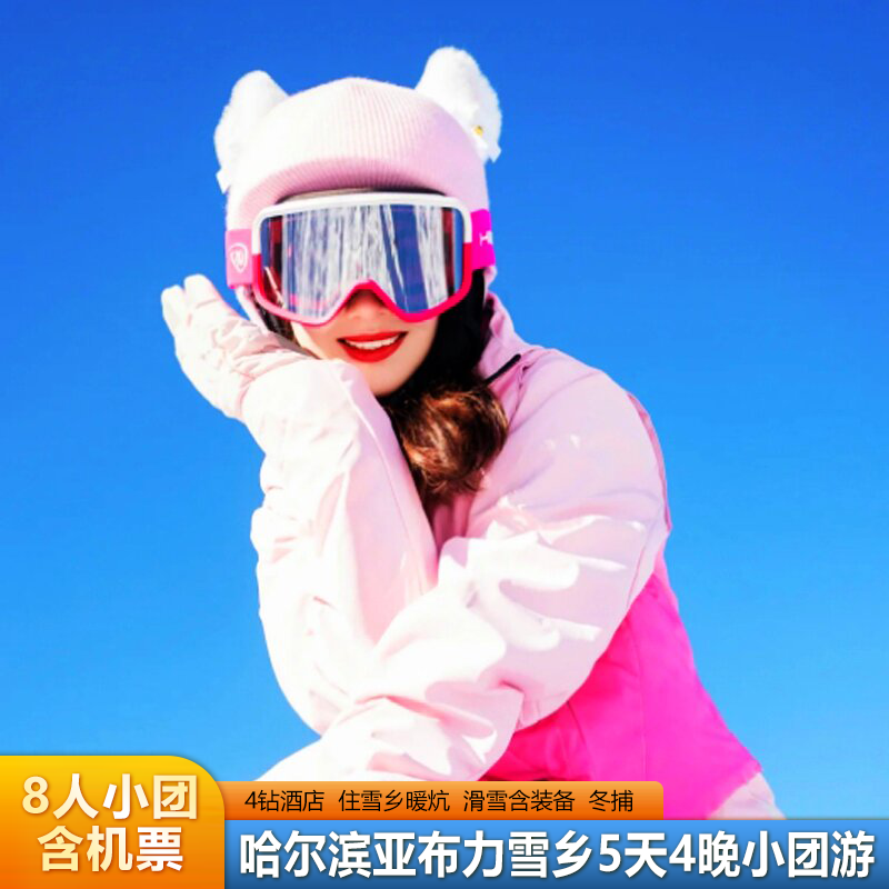 【8人小团】哈尔滨旅游亚布力雪乡5天4晚纯玩+4钻酒店+3小时滑雪 - 定制游预订