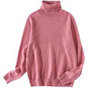 Dirui sheep two lapel pure cashmere sweater women's turtleneck sweater 100% pure cashmere bottoming sweater