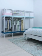 26MM tủ quần áo nhà phòng ngủ đơn giản tủ quần áo vải khung thép đầy đủ dày cho thuê nhà mạnh mẽ và bền bỉ tiết kiệm