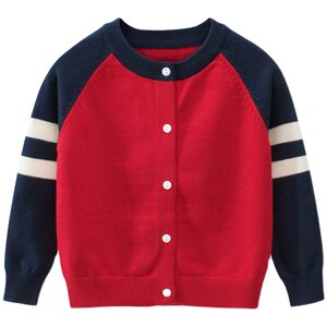
27kids brand pure cotton children's clothing for boys and girls in spring and autumn children's sweaters cardigan coats knitted red spring clothes