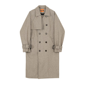 
MRCYC Korean woolen coat men's mid-length trendy handsome cloak jacket autumn and winter thick wool trench coat ins