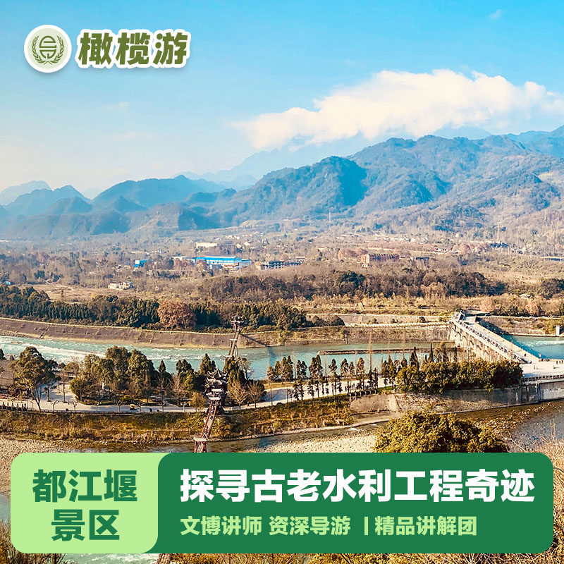 橄榄游 成都都江堰讲解2.5小时深度人工金牌导游讲解亲子小团 - 定制游预订