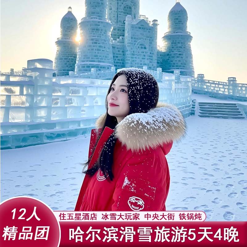 【12人精品团】哈尔滨雪乡亚布力滑雪旅游5天4晚住一晚五星含机票 - 定制游预订