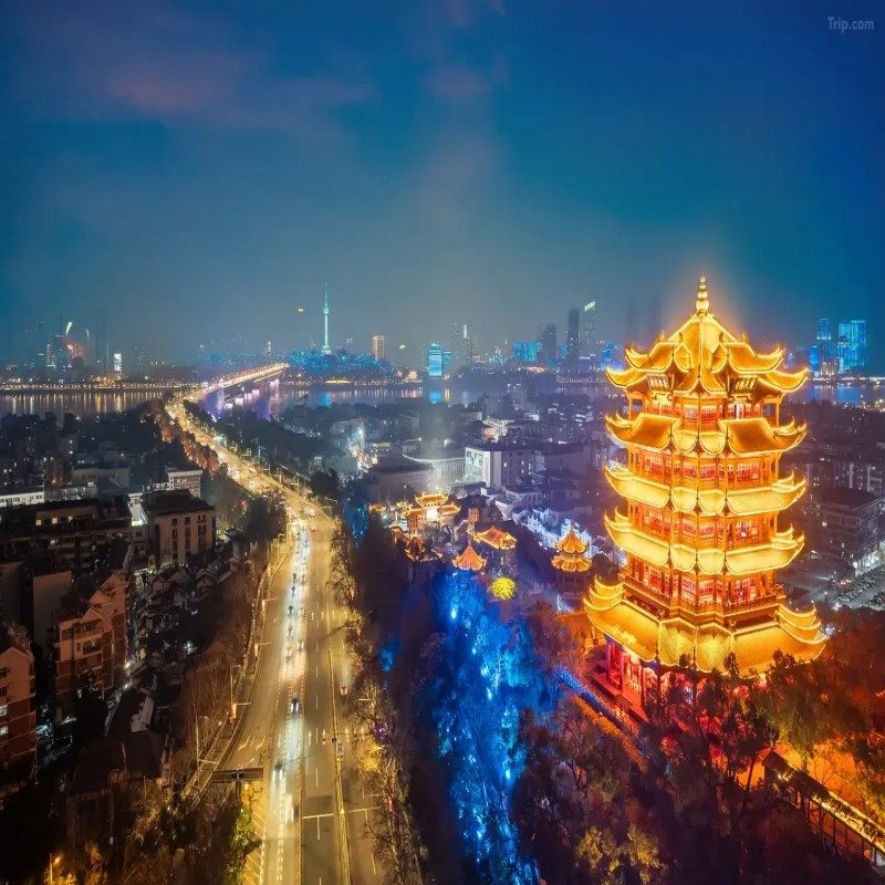 武汉江汉路步行街高空江景漫心酒店2天1晚自由行近江汉关博物馆长江荣耀游船江汉关大楼