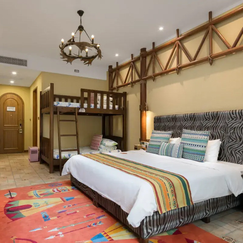 俱乐部酒店亲子房1晚+双人2日恐龙园+双早