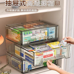 Japanese Drawer-Type Medicine Box, Household Medicine Box, Transparent Medicine Storage Box, Family-Sized Large-Capacity Medicine Box
