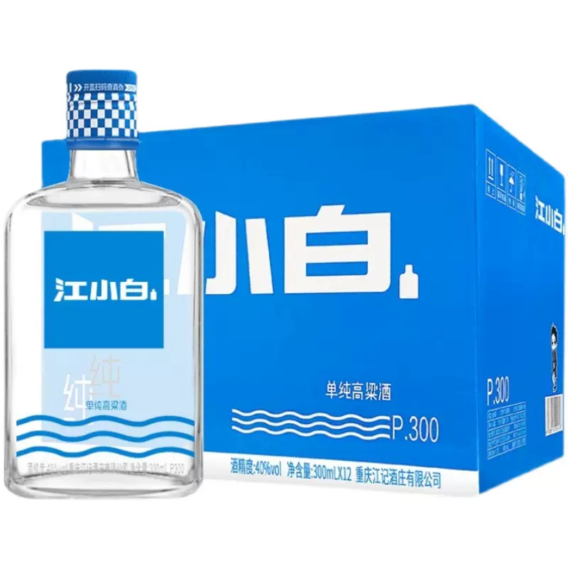 江小白300ml整箱白酒40度小曲清香型白酒 粮食酒高粱酒小瓶酒高度