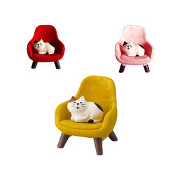 Japanese-Style Zakka Sofa Chair Cat-Themed Creative Miniature Scene Home Decor DIY Cute Figurines Trendy Toys