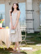 LAGOGO fresh printed long dress for women Lagugu Valley 2025 summer new chiffon suspender cake skirt
