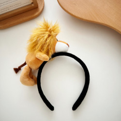 Cute Lion Plush Headband, Face Washing Headband, Cartoon Animal Quirky Hairpin, Versatile Sweet Girl Hair Accessory