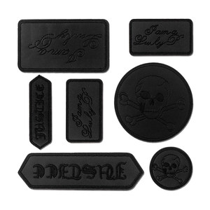 
Self-adhesive non-iron large black leather leather jacket patch patch down jacket leather pants hole repair patch flower repair patch