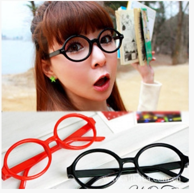 
Ins style network hot sale Alare cute round frame glasses color frame glasses without lenses green glasses frame