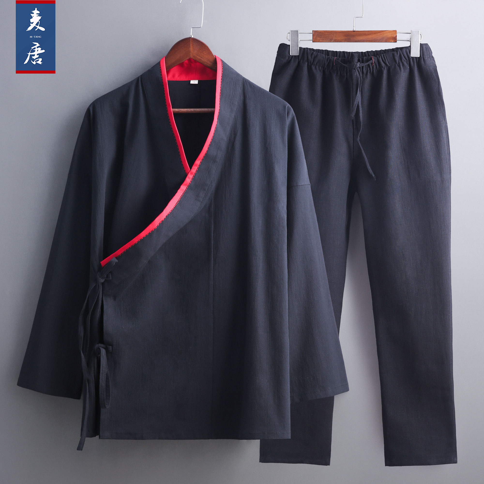 Mai Tang Hanfu de Algodón para Hombre - Ropa Zen de Primavera