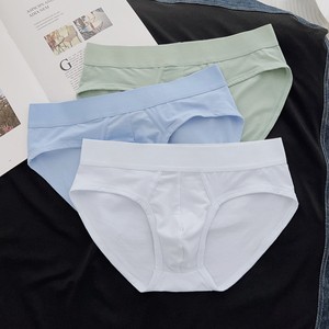 2 packed men's triangular underwear cotton comfortable graphene U convex bacteriophytic sweat, sweat, breathable pure color bottom pants tide free shipping
