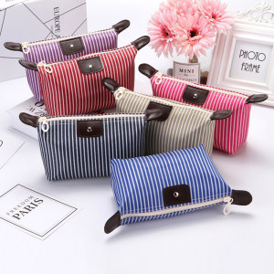 
Korean style makeup storage bag portable storage bag travel supplies dumpling striped skin care product toiletry bag waterproof