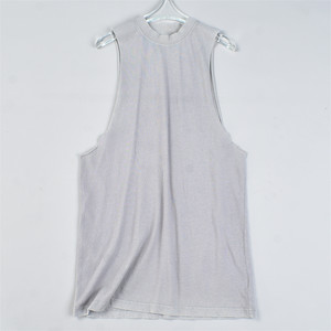 
Retro American sports and leisure large vest men's 6.3L82694 heavy solid color cotton street sleeveless T-shirt top