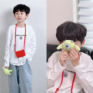 
Tongma customized white Korean style loose pure cotton flocking simple bunny long-sleeved T-shirt for boys and girls in spring and autumn.