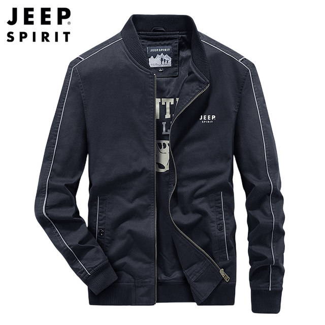 JEEP genuine men's jacket stand collar business casual jacket cotton ...