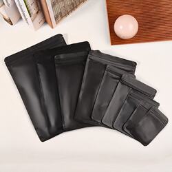 Black Frosted Self-Sealing Bags, Anti-Oxidation Sealed Bags, Small Jewelry Earring Figurine Packaging Bags, Blind Bags, Empty Bags