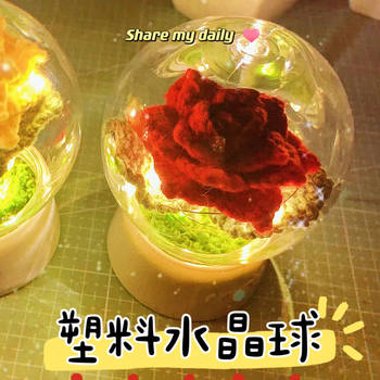 Night lights children's DIY creative transparent crystal ball plastic internet celebrity lampshade handmade couple ornaments decoration Christmas
