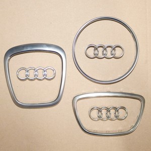Adapted to Audi A4LA5 A6LA7A8 Q5Q7 speaker cover steering wheel Audi logo Bright strip logo
