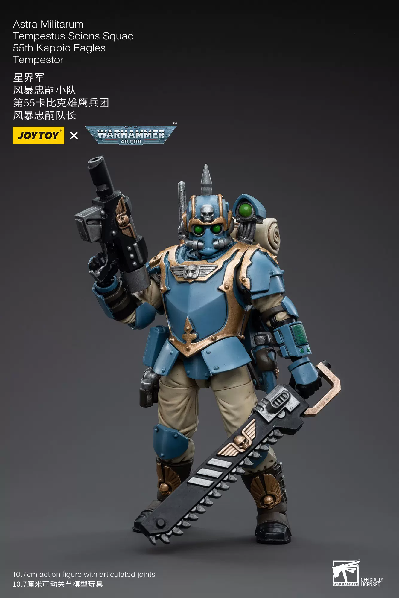 joytoy暗源战锤40k星界军风暴忠嗣小队第55卡比克雄鹰兵团兵人