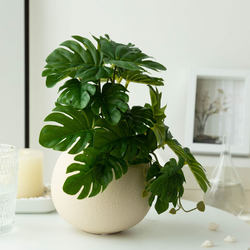 Artificial Flowers, Fake Flowers, Monstera Leaves, Indoor Decoration, Modern Simple Fresh Desktop Ornaments, Green Plants, Potted Plants, Bonsai Decoration