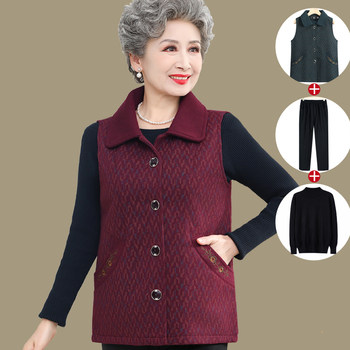 Mom Spring and Autumn Puff, Jacket Old Man Casual Jacket
