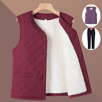 Middle -aged and elderly people in autumn and winter plus velvet grandma jacket
